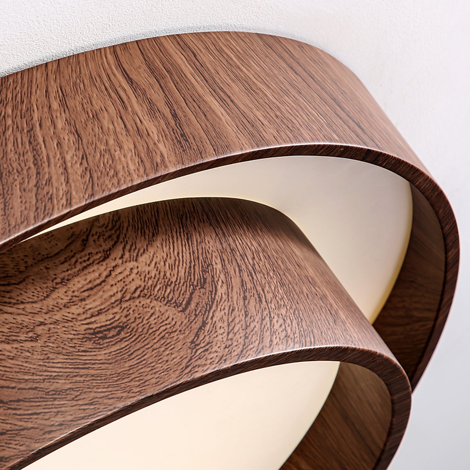 Muto Lampada da Soffitto a Doppio Anello Colore Noce