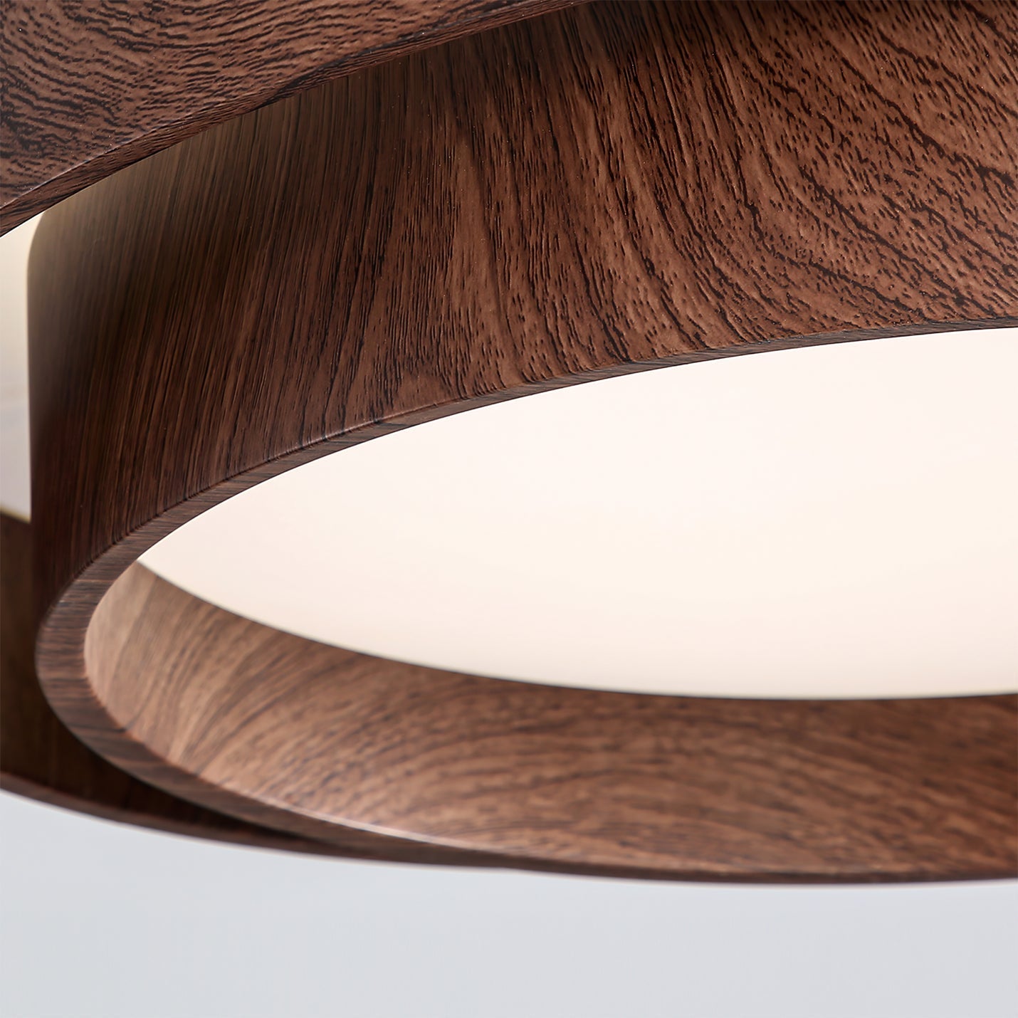 Muto Lampada da Soffitto a Doppio Anello Colore Noce
