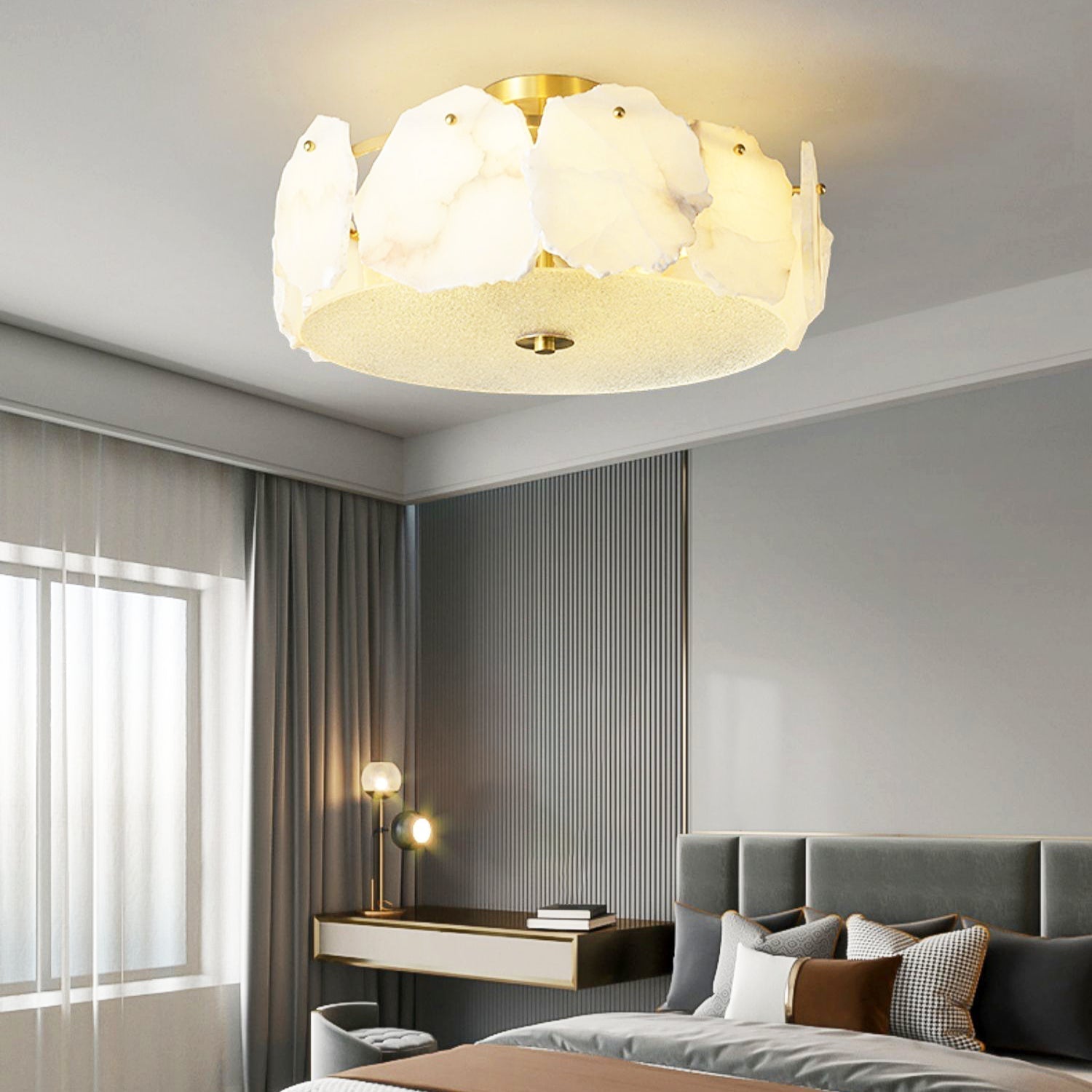 Amara Alabaster Flush Mount Ceiling Light - Neutralighting