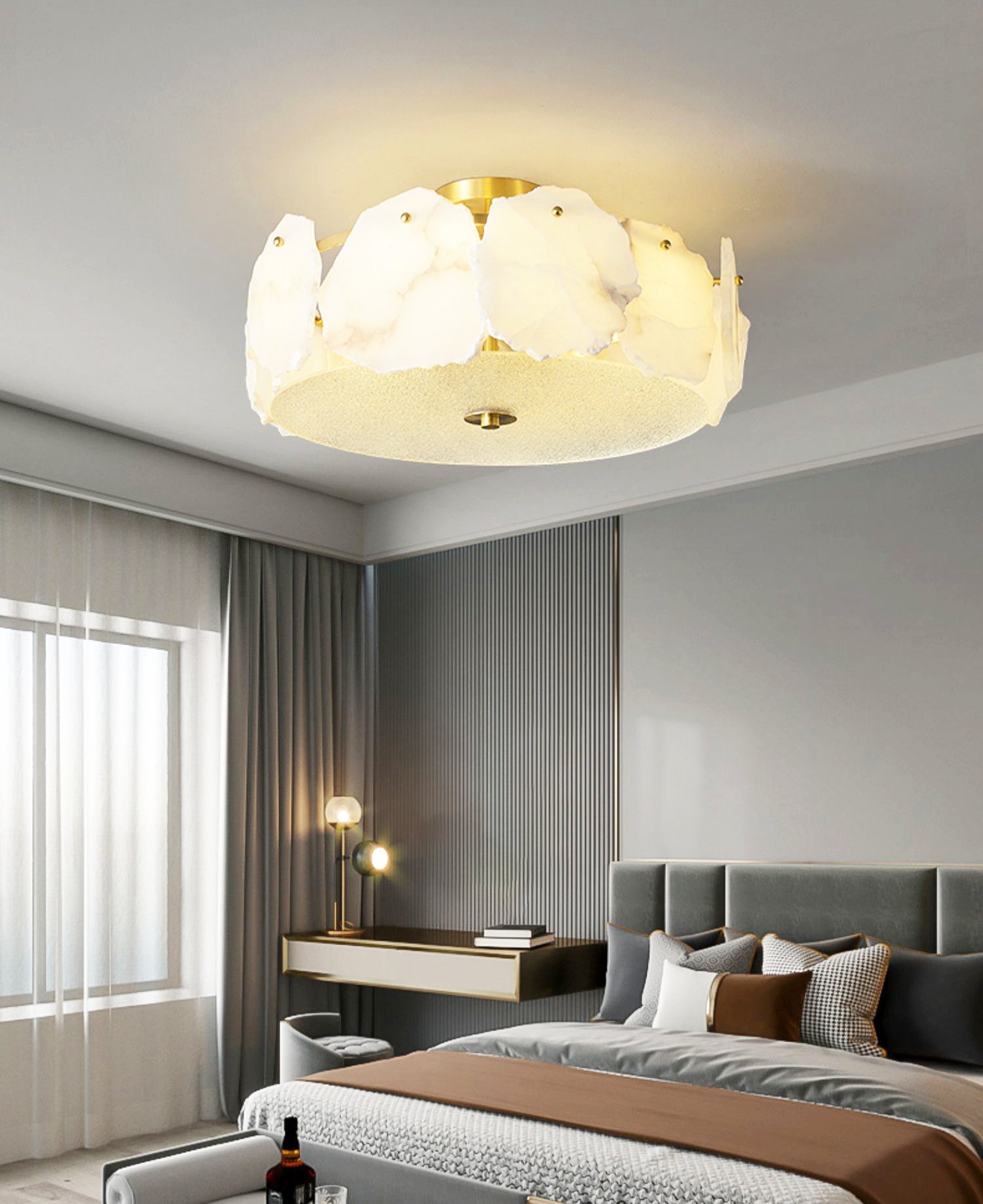 Amara Alabaster Flush Mount Ceiling Light - Neutralighting