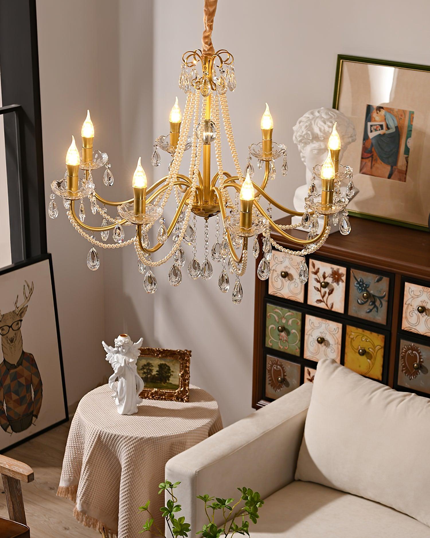 Elysion Gold Crystal Chandelier - Letslighting