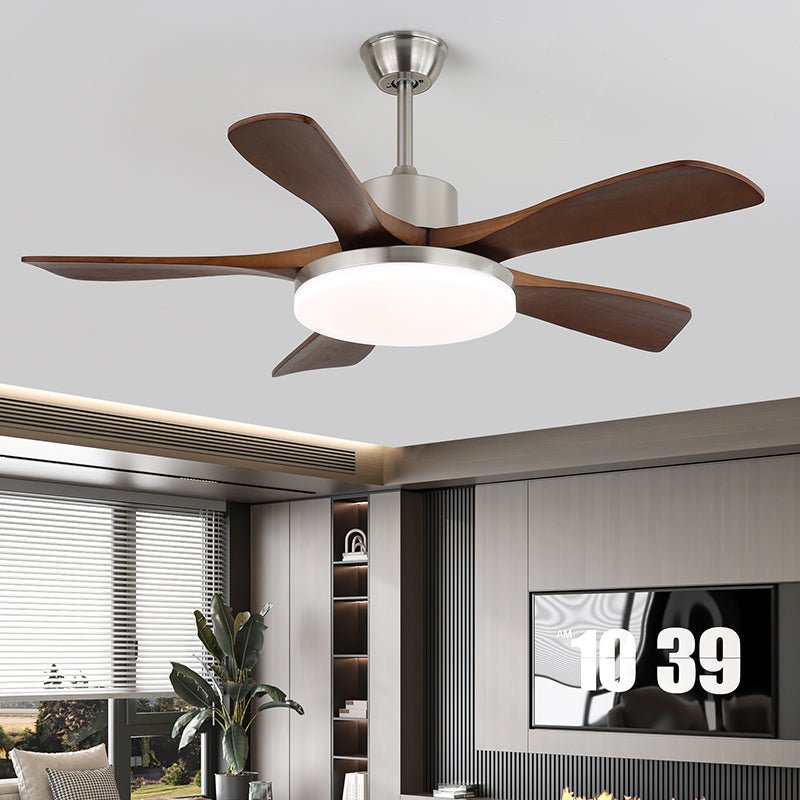 Ventilatore da soffitto Elara con finitura nichel