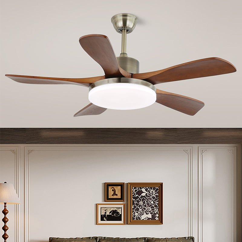 Ventilatore da soffitto Elara con paralume in acrilico bianco