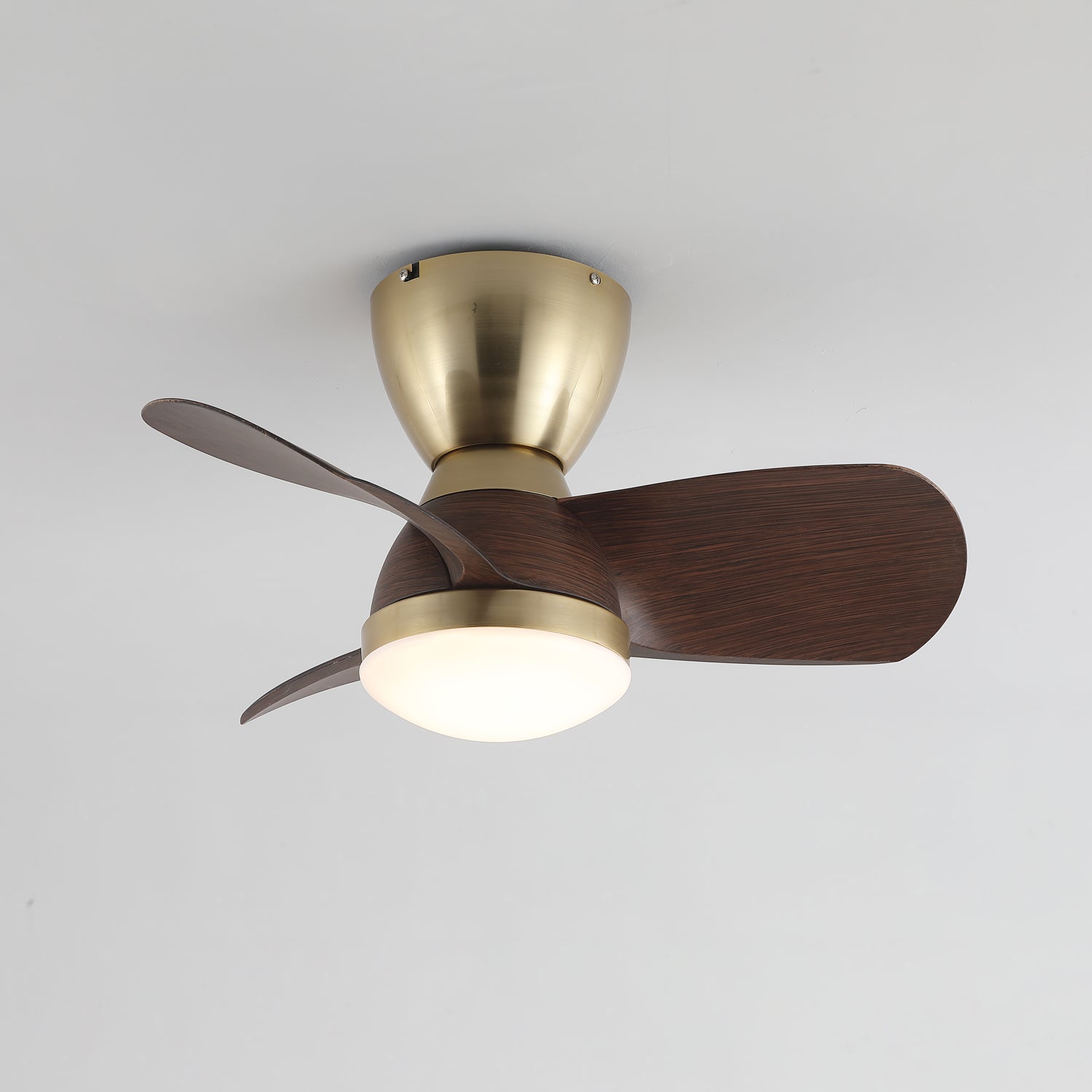 Ventilatore da Soffitto con Luce Elora con opzione finitura corpo oro