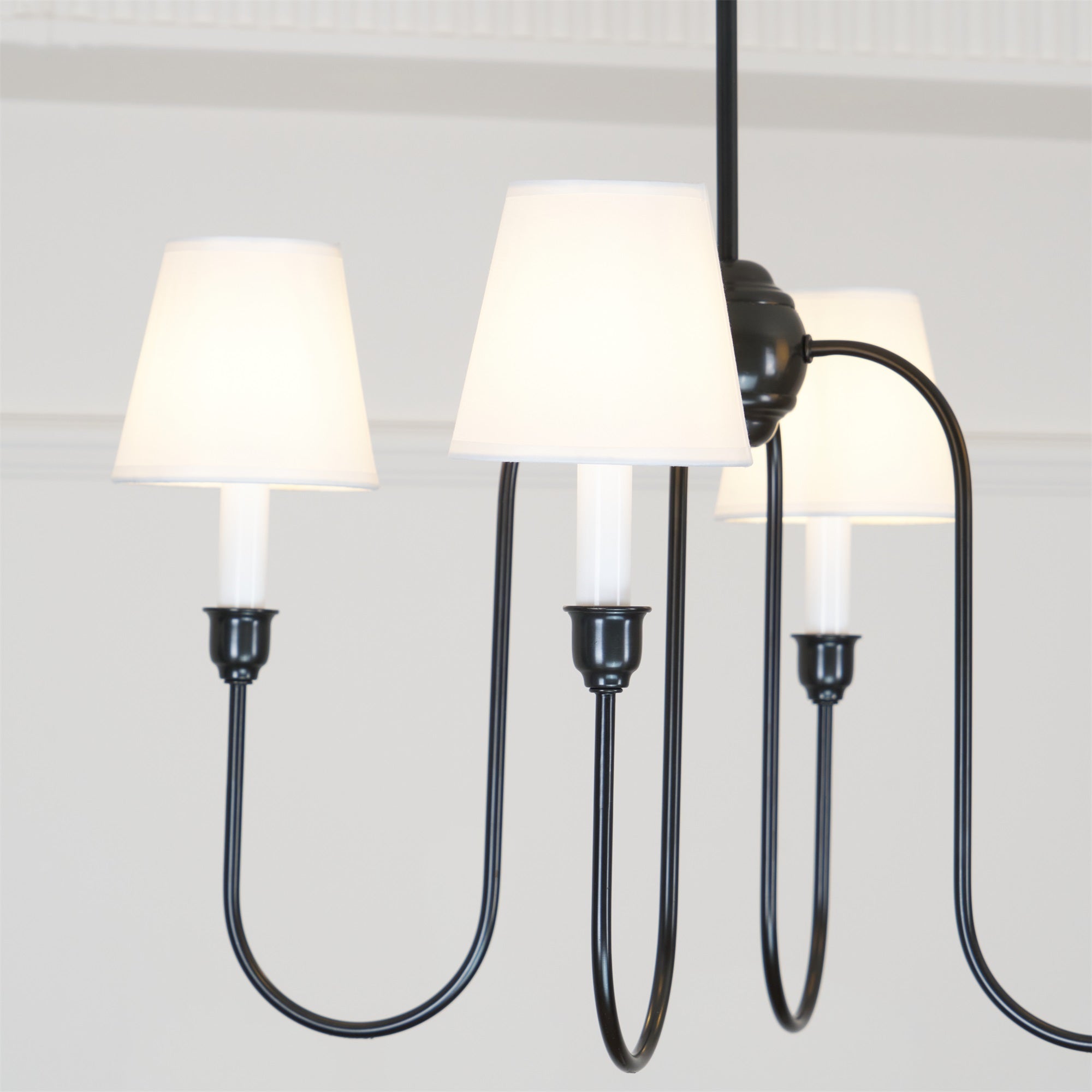 Silva Lampadario di Lusso in Ottone e Tessuto