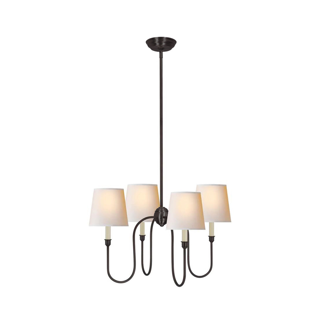 Silva Lampadario di Lusso in Ottone e Tessuto