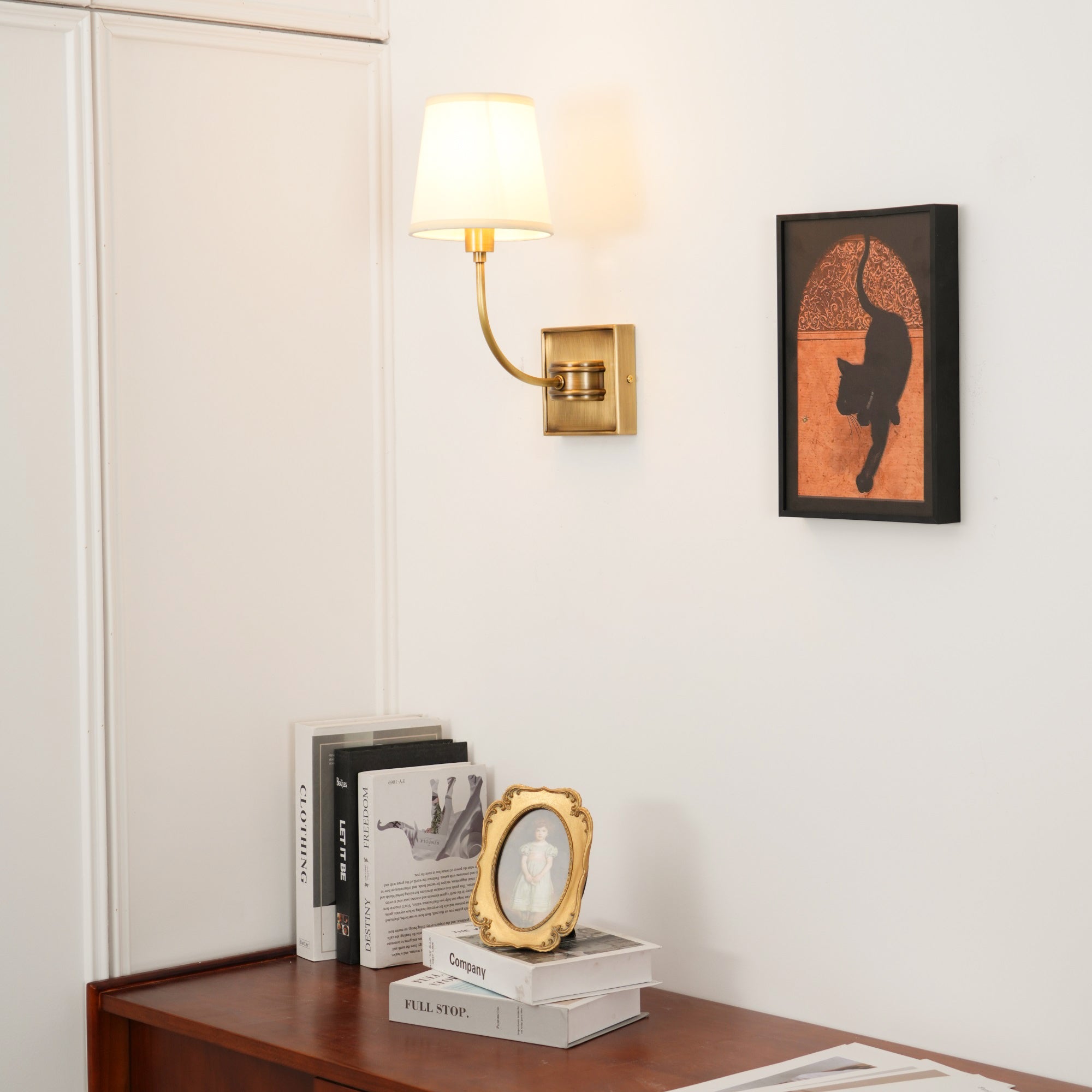 Silva Lampada da Parete Classica in Bronzo Nero