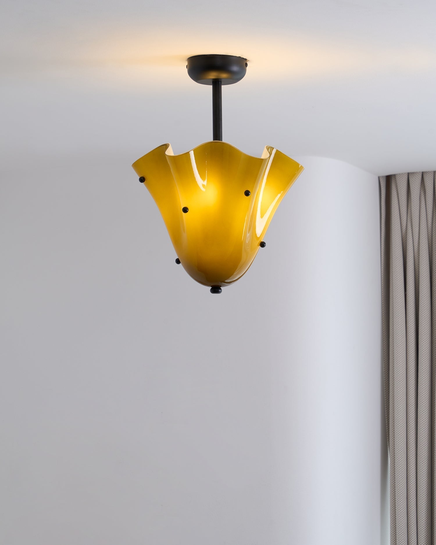 Eldis Murano Glass Semi Flush Ceiling Light - Letslighting