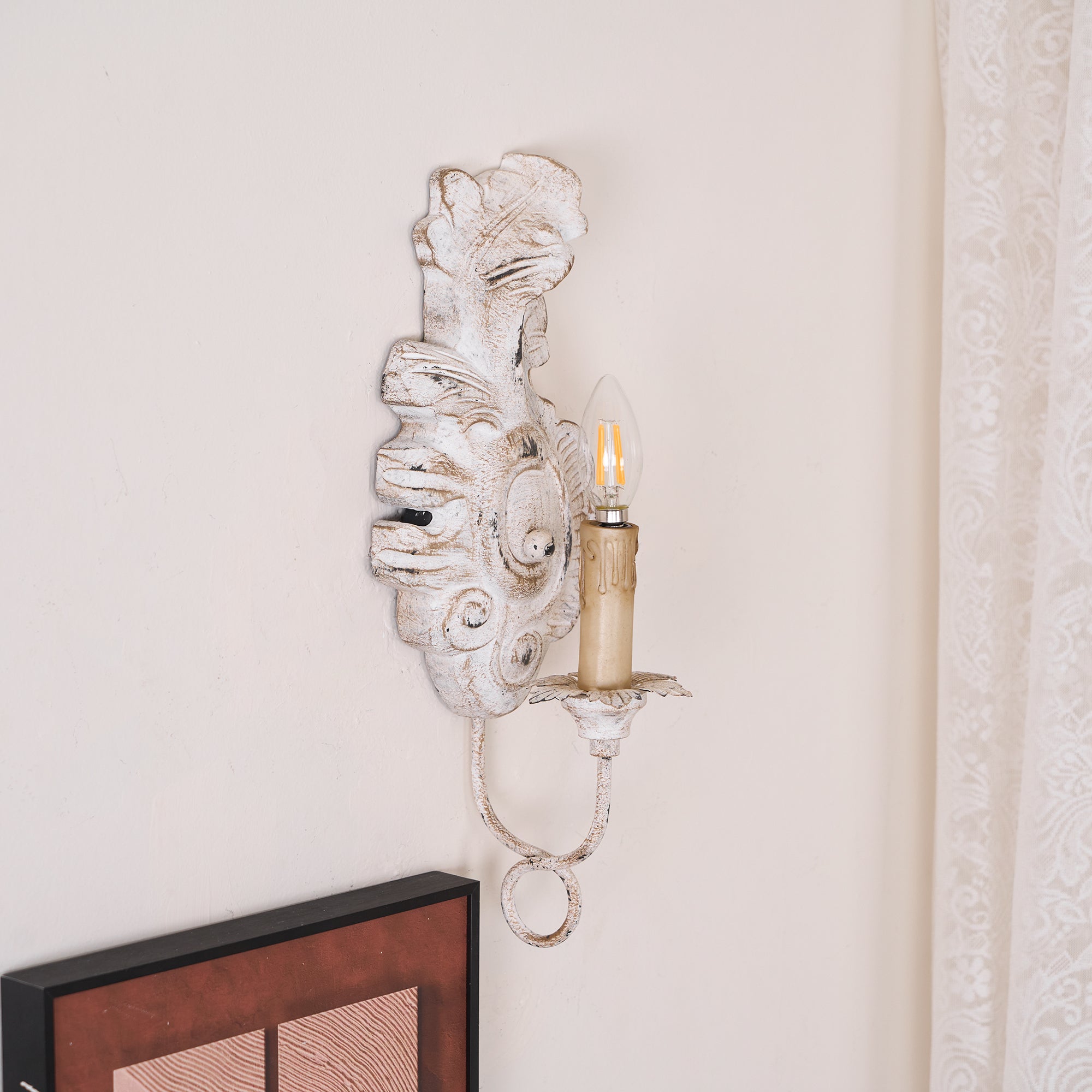 Olsilel Elegance Vintage Resin Metal Sconce Wall Lamp - Lamp Copper