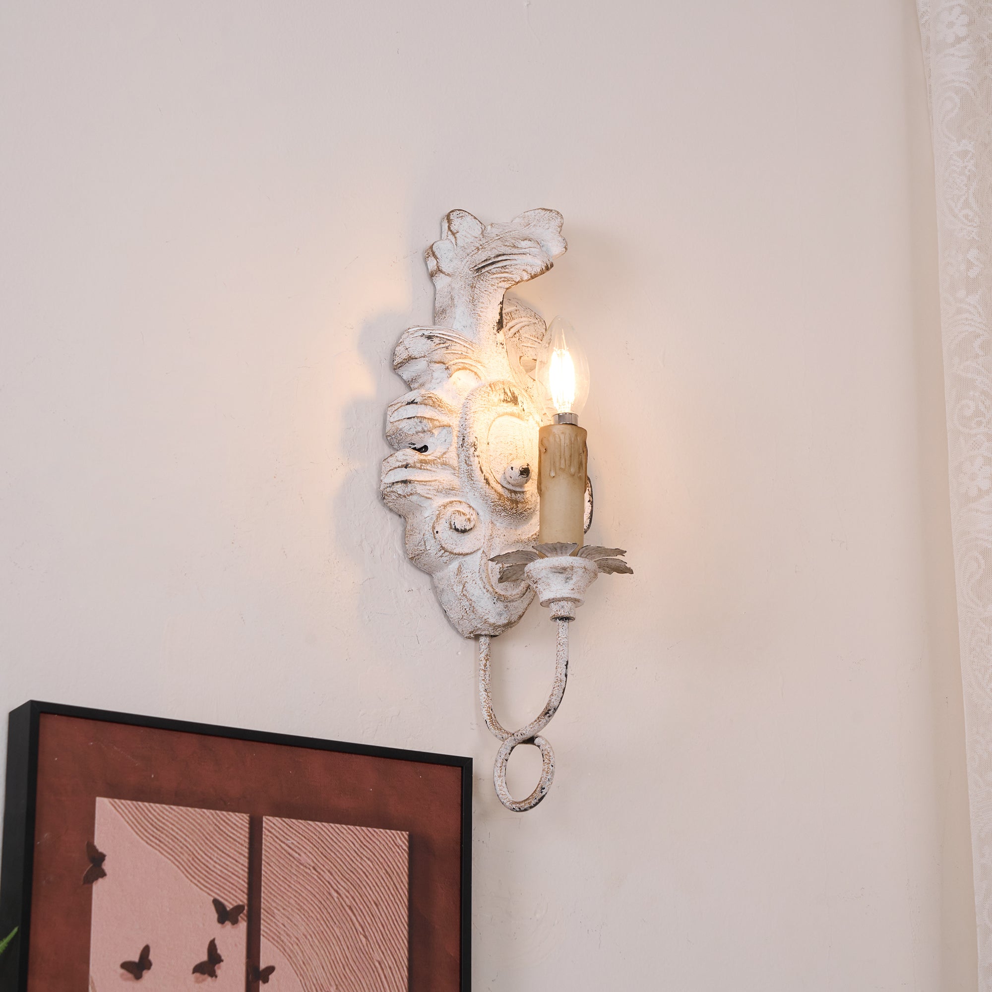 Olsilel Elegance Vintage Resin Metal Sconce Wall Lamp - Lamp Copper