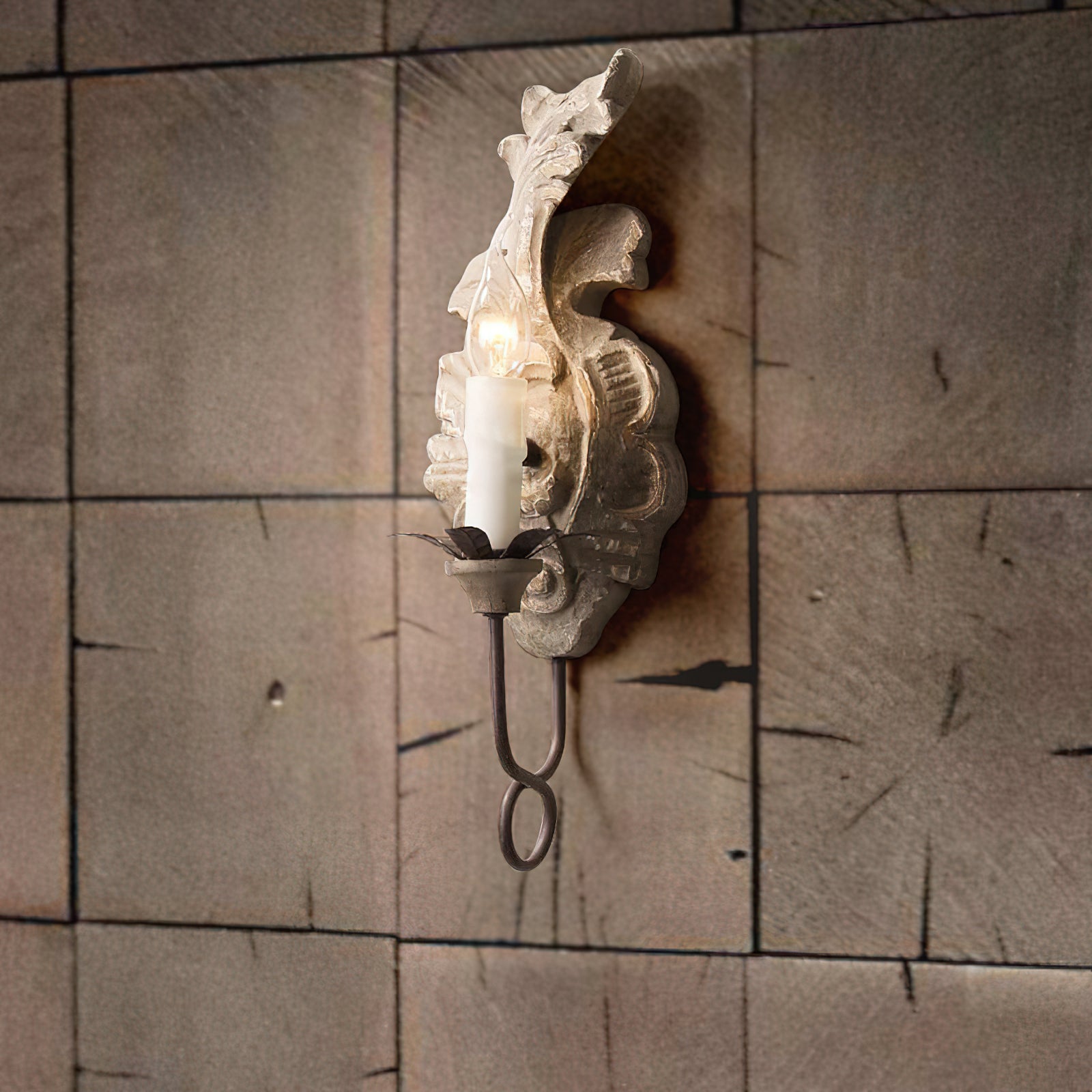 Olsilel Elegance Vintage Resin Metal Sconce Wall Lamp - Lamp Copper