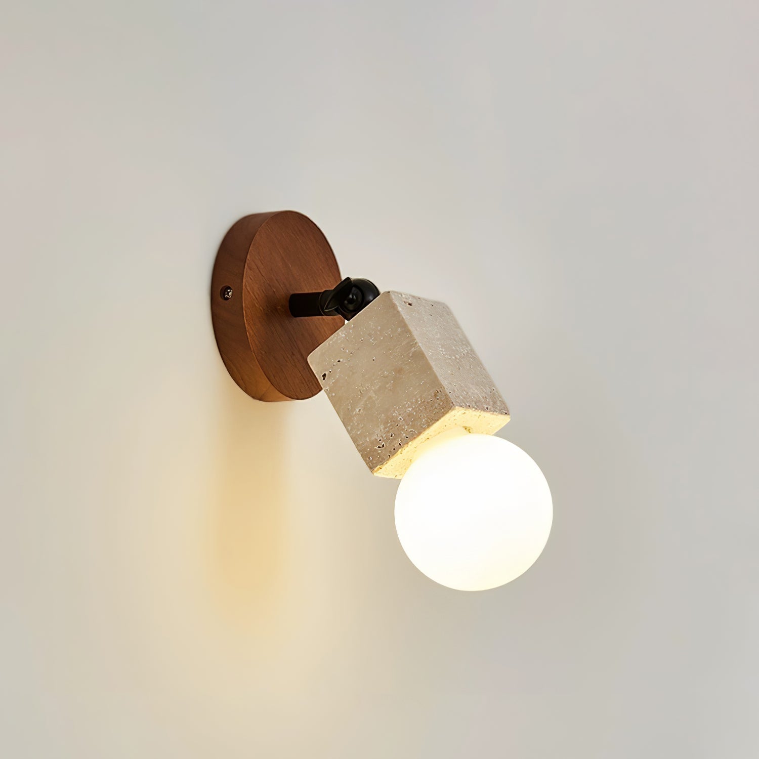 Zarinila Cylindrical-Tube Travertine Wall Light SEO Title - Neutralighting