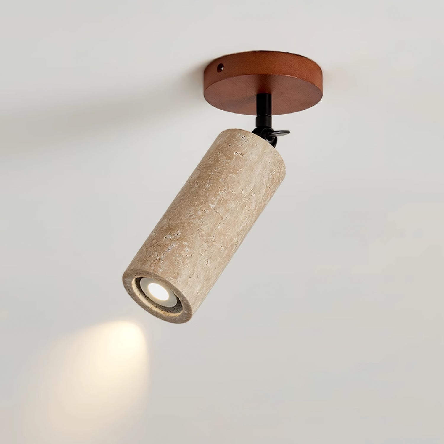 Zarinila Cylindrical-Tube Travertine Wall Light SEO Title - Neutralighting