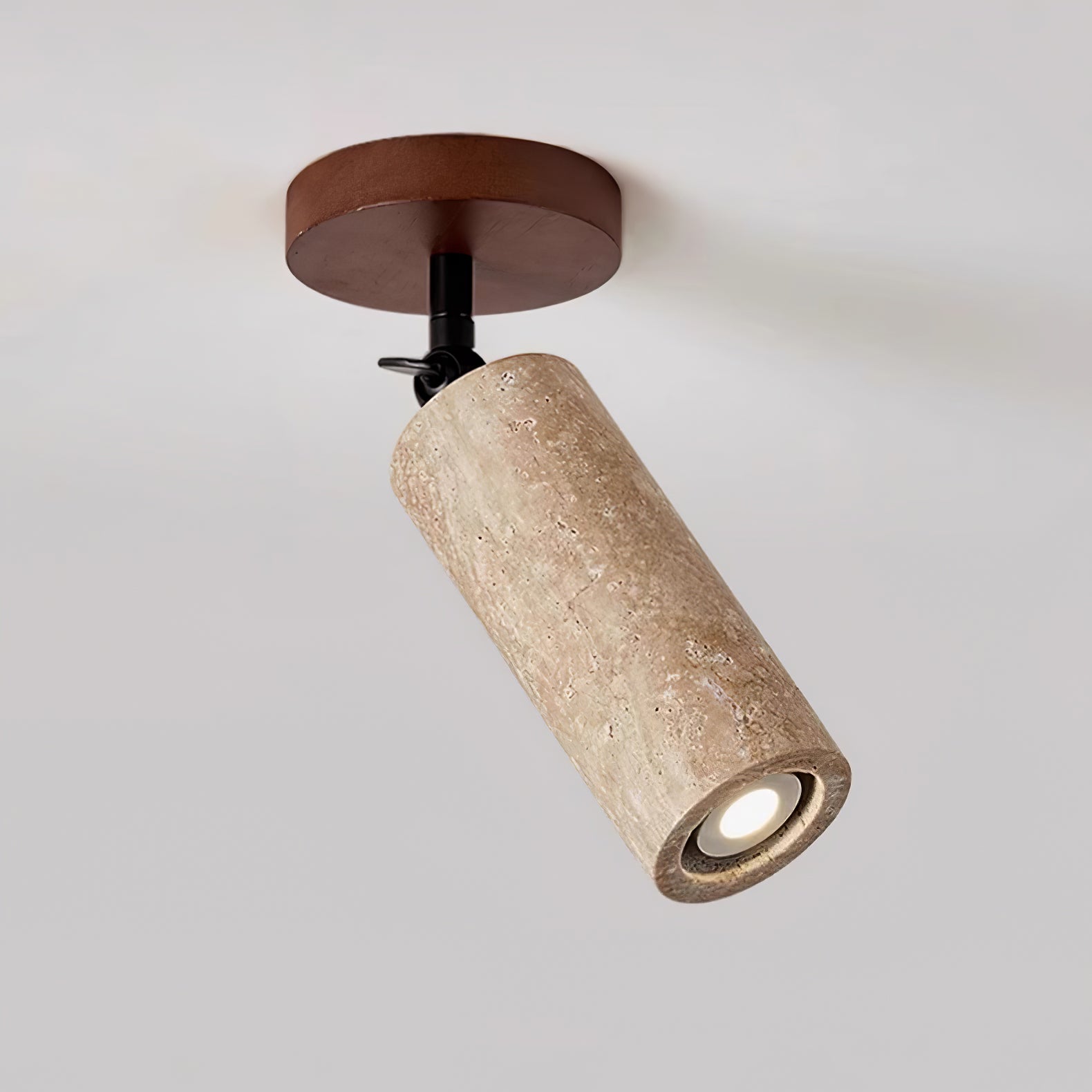 Zarinila Cylindrical-Tube Travertine Wall Light SEO Title - Neutralighting