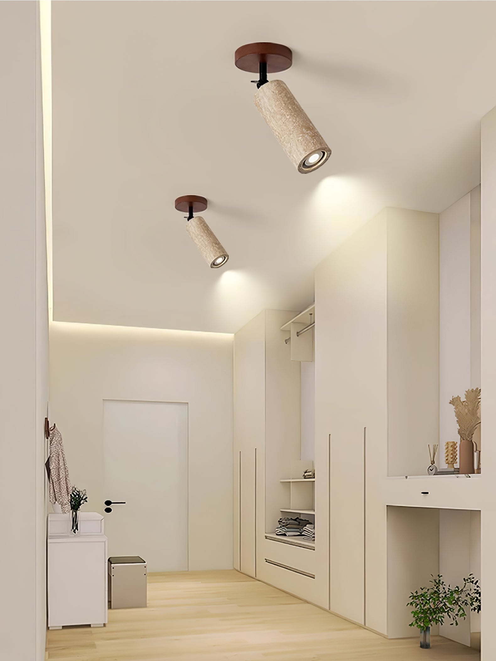 Zarinila Cylindrical-Tube Travertine Wall Light SEO Title - Neutralighting