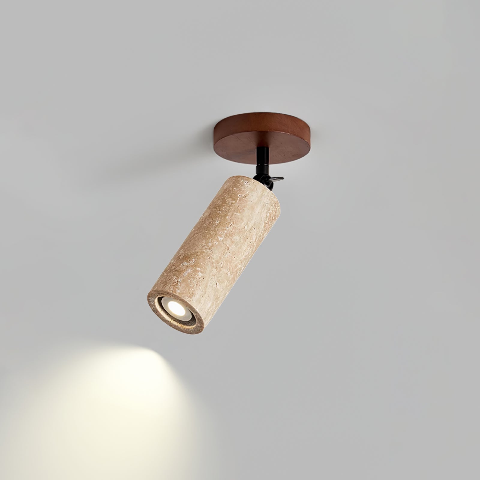 Zarinila Cylindrical-Tube Travertine Wall Light SEO Title - Neutralighting