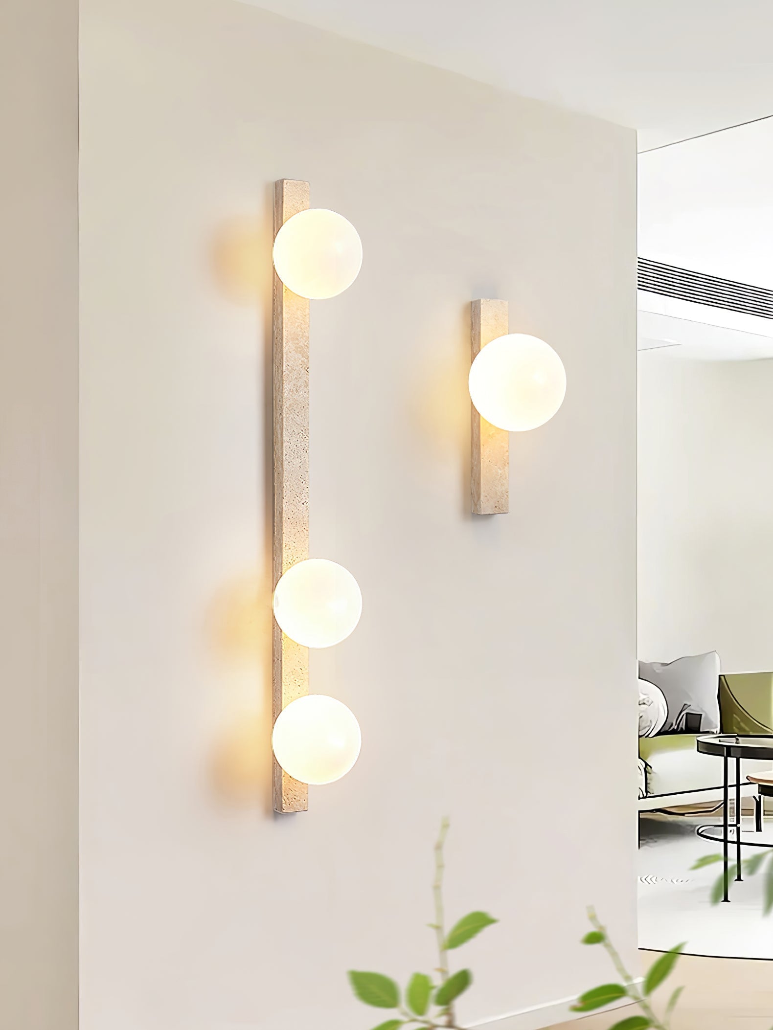 Zoshaira Travertine Wall Light - Neutralighting