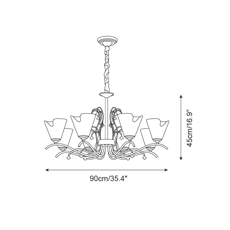 Givona Floral Glass Chandelier - Letslighting