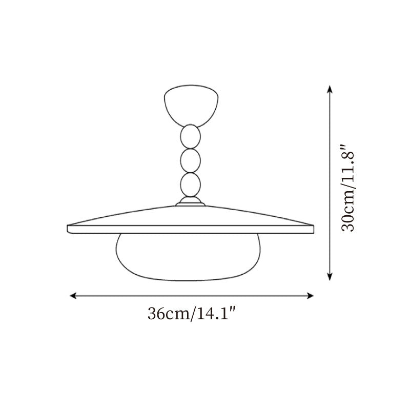 Muto Lampada da Soffitto Colore Noce e Bianco Imitazione Alabastro