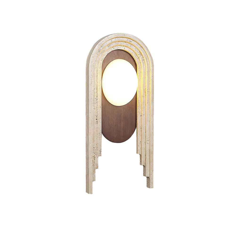 Uloryra Arch-Frame Travertine Wall Light - Neutralighting