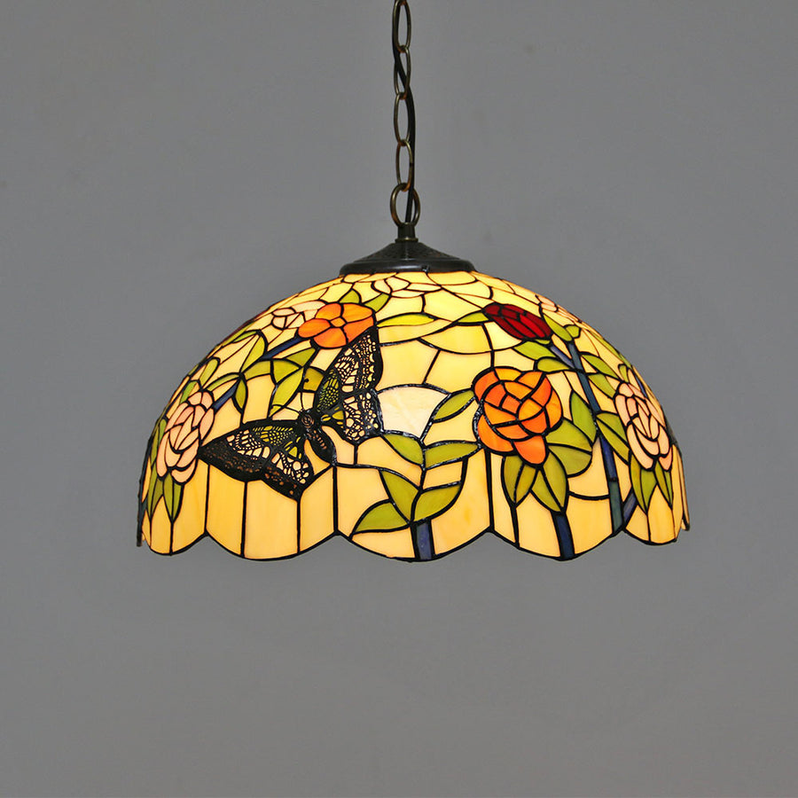 Tiffany Vintage Metallo Vetro Lampade a Sospensione Soggiorno Camera da Letto