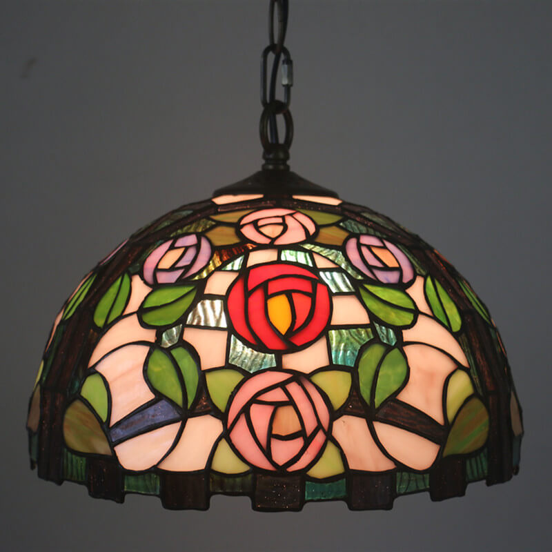 Tiffany Vintage Metallo Vetro Lampade a Sospensione Soggiorno