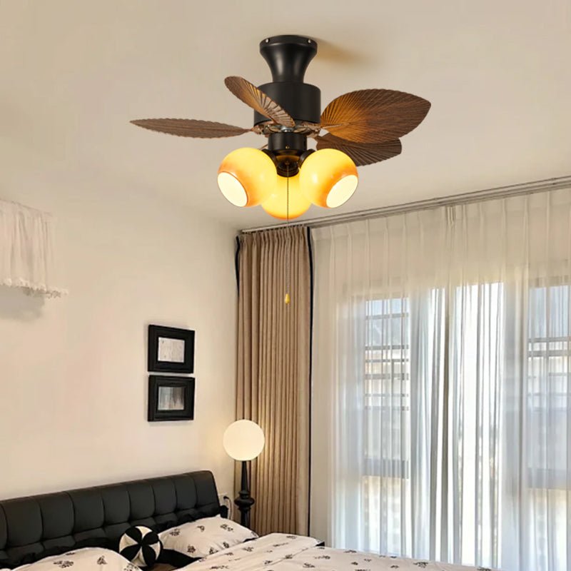 Profilo laterale del Ventilatore da Soffitto Gulliver Vintage con Pale a Foglia