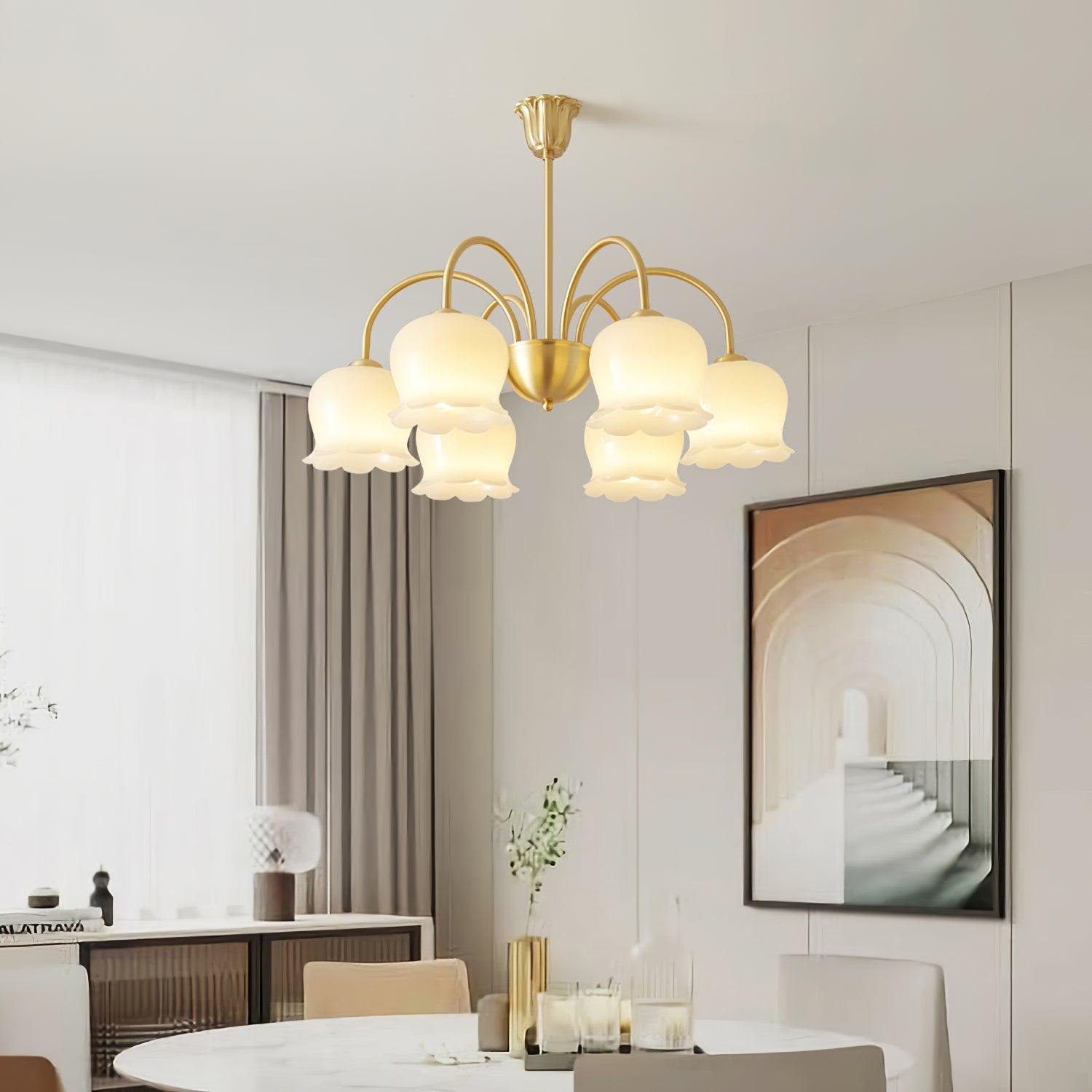 Fionel Petal Glass Floral Chandelier - Letslighting