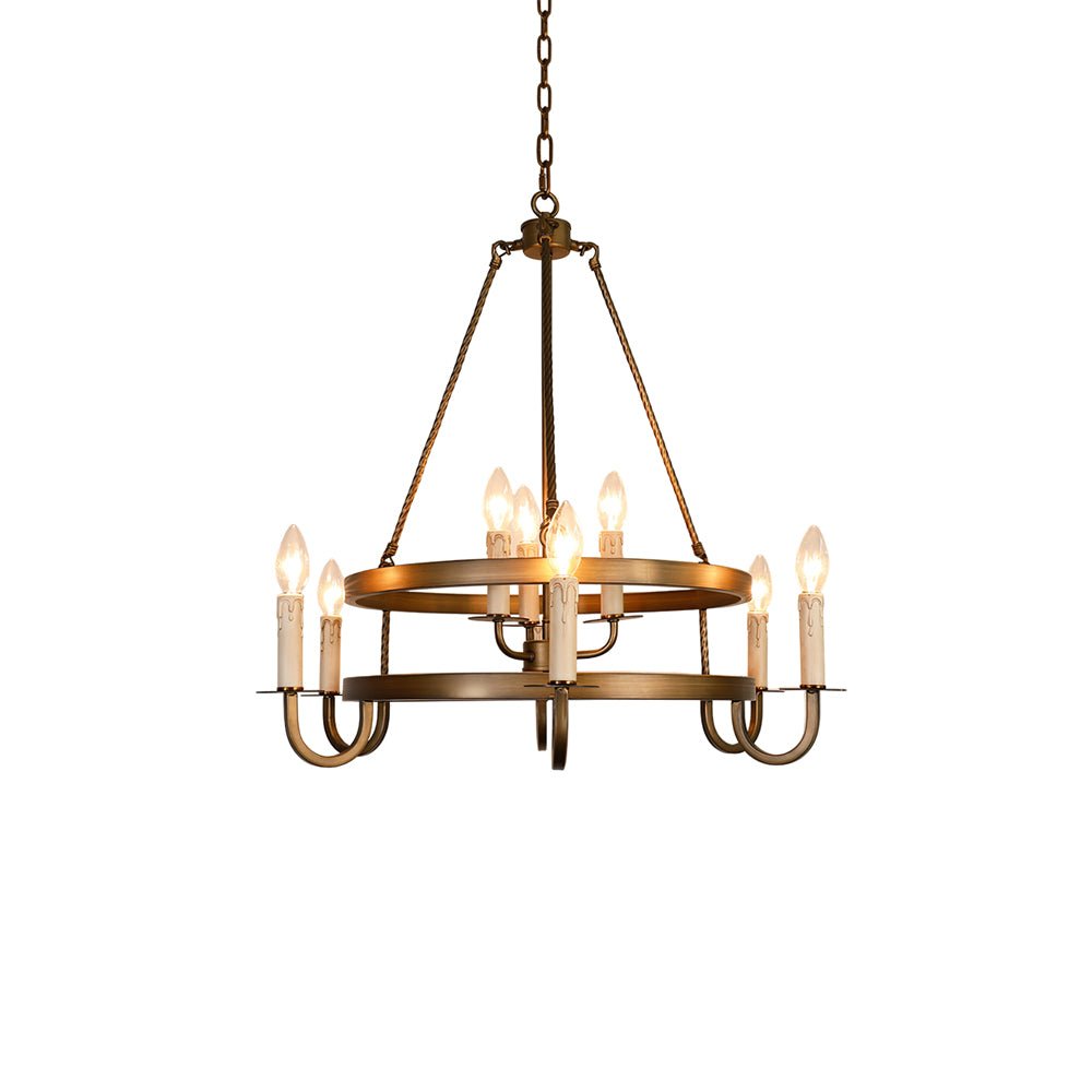 Vintara Brass Candle Chandelier - Blowlighting