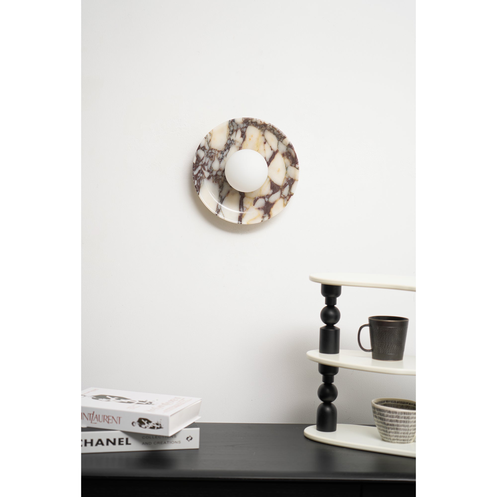 Cacariel Modern Minimalist Marble Glass Wall Lamp - Lamp Copper