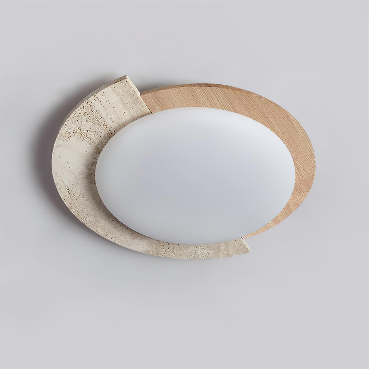 Ritta Travertine Oval LED Ceiling Light - Letslighting