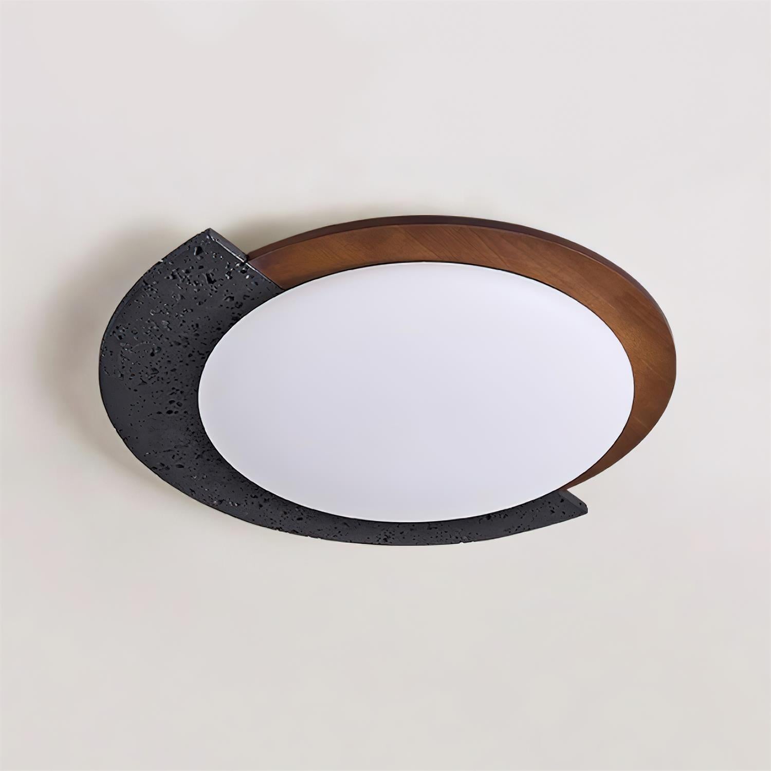 Ritta Travertine Oval LED Ceiling Light - Letslighting