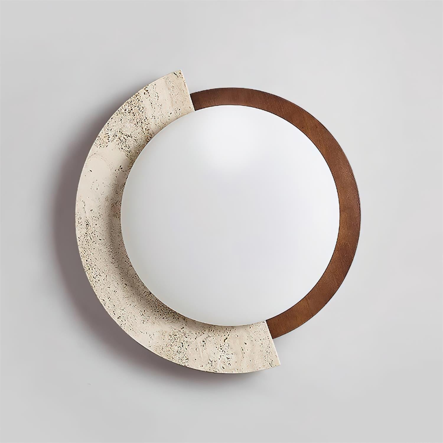 Ritta Travertine Oval LED Ceiling Light - Letslighting
