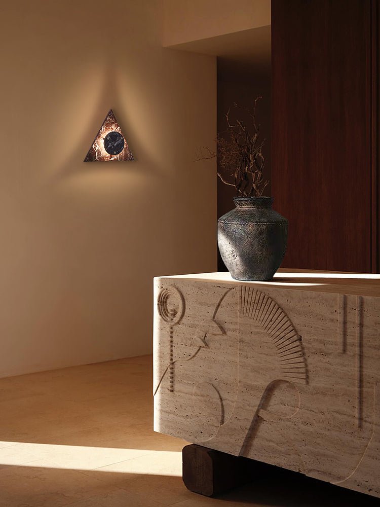 Pyramid Rustic Marble Wall Light - Blowlighting