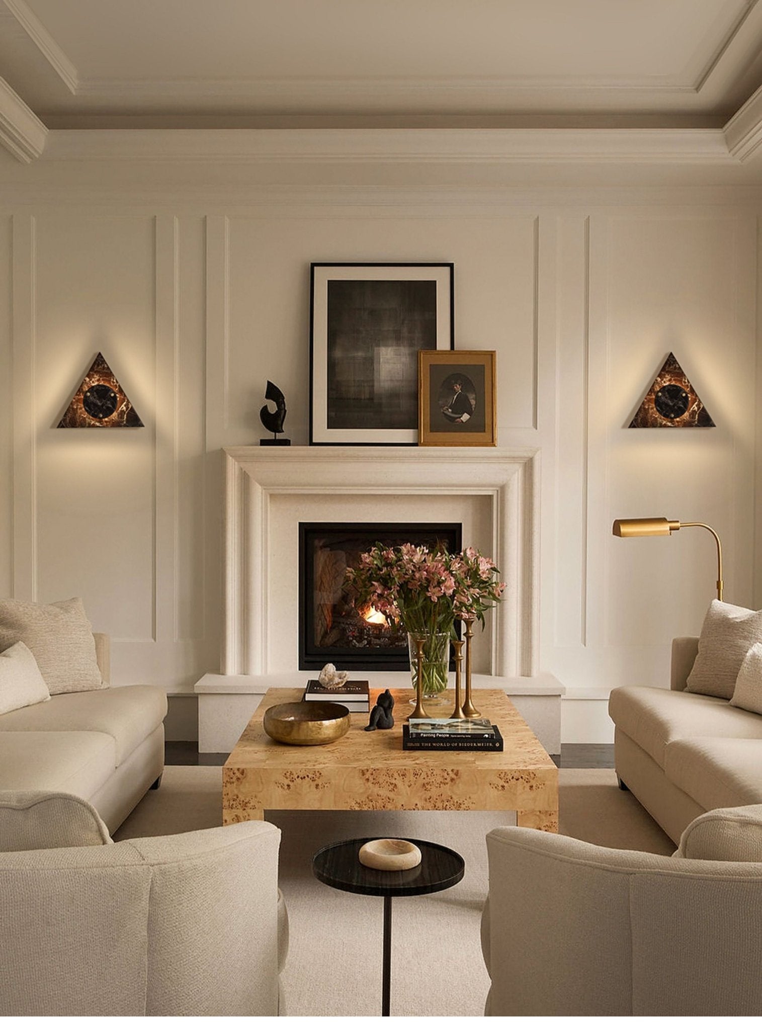 Pyramid Rustic Marble Wall Light - Blowlighting