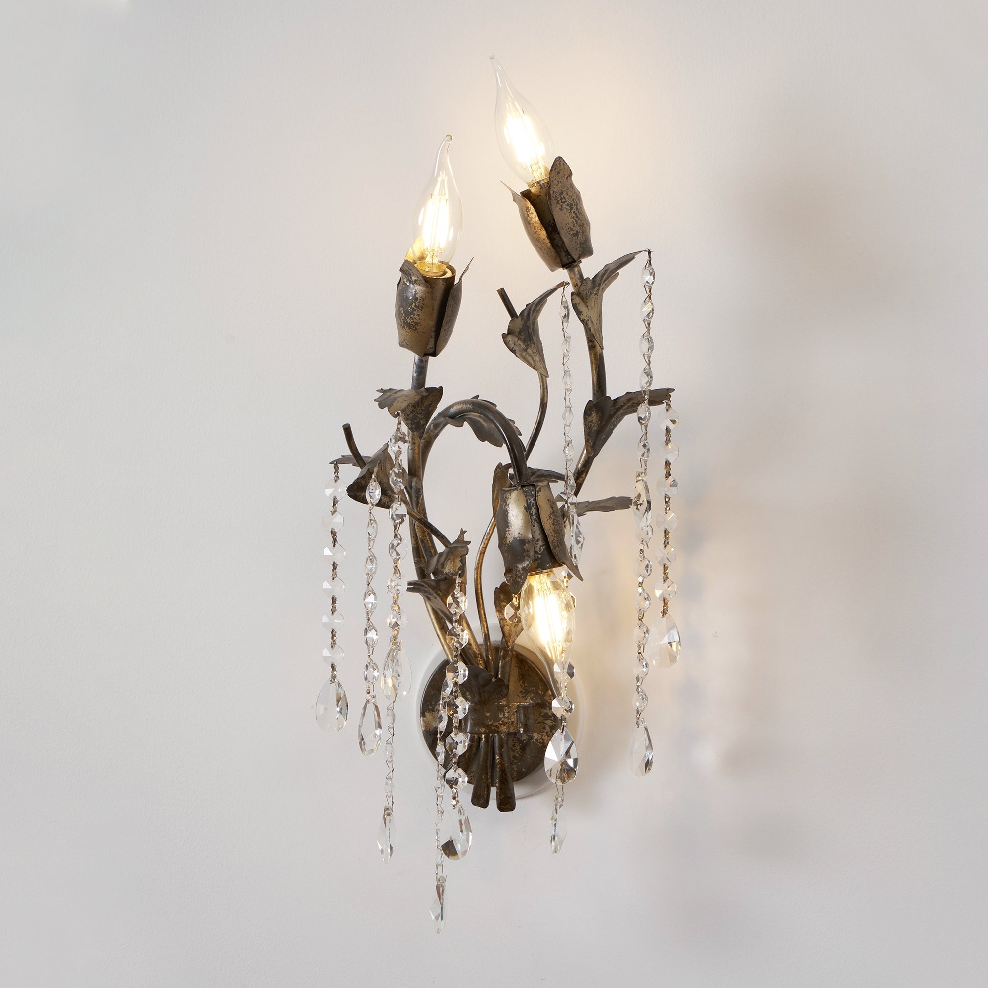 Otalara Individual Creativity Metal Crystal Wall Lamp - Lamp Copper