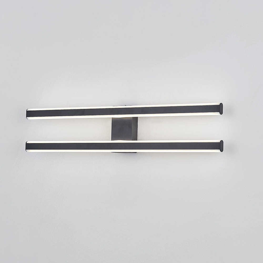 Arisha Minimalista LED Plafoniera Metallo Nera/Bianco Doppia Linea Soggiorno/Camera da Letto