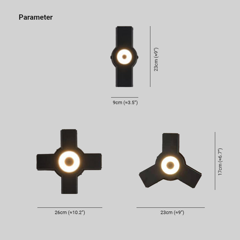 Ray Moderne LED Lampade da Esterno Croce Impermeabile Giardino/Corridoio