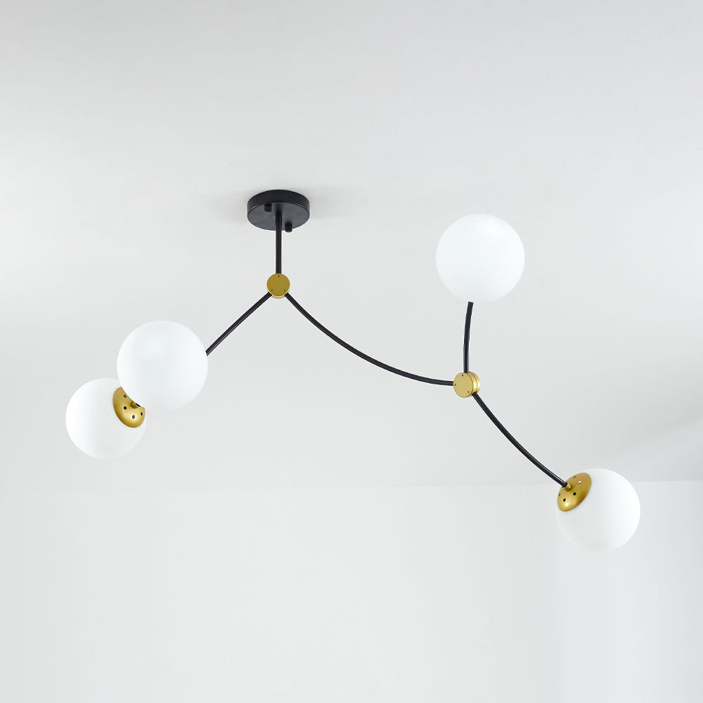 Valentina Minimalista Elegante Irregolare Lampadari Speciale Nera Soggiorno/Camera da Letto