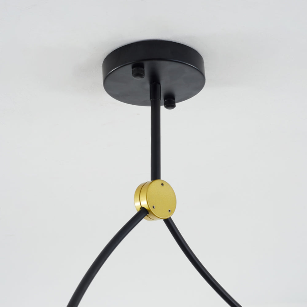 Valentina Minimalista Elegante Irregolare Lampadari Speciale Nera Soggiorno/Camera da Letto
