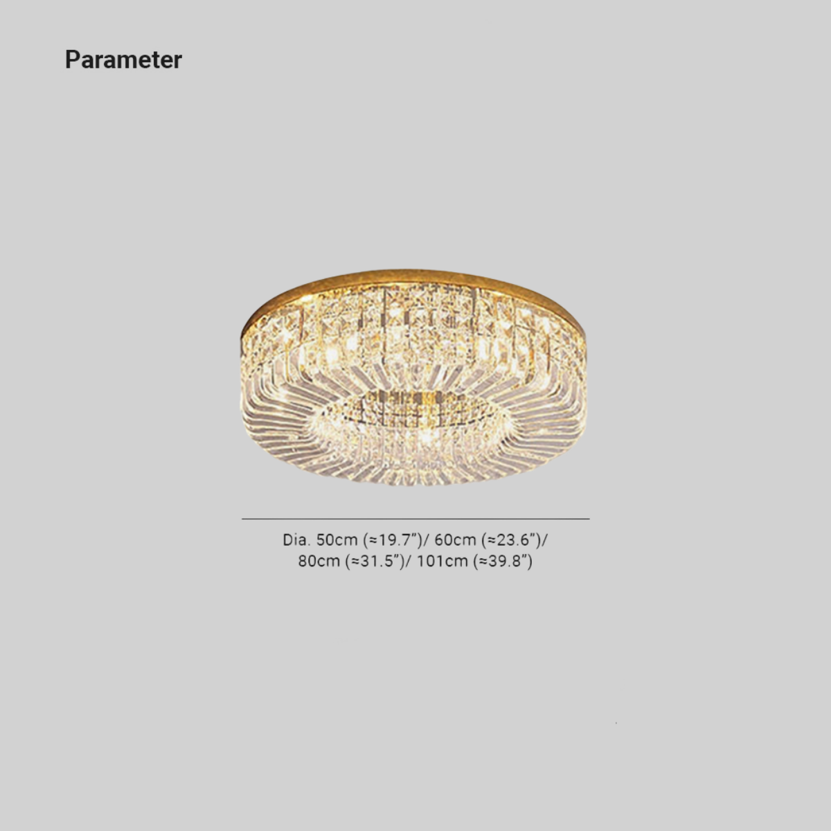 Kristy Lusso Cristallo LED Metallo/Cristallo Plafoniera Candeliere Oro