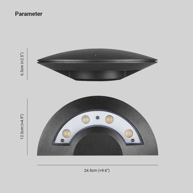Ray Moderne LED Lampade da Esterno Metallo/Acrilico Caldo Impermeabile Disco Volante