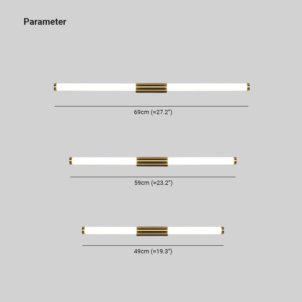Arisha Moderno LED Applique Metallo Linea Acrilico Oro