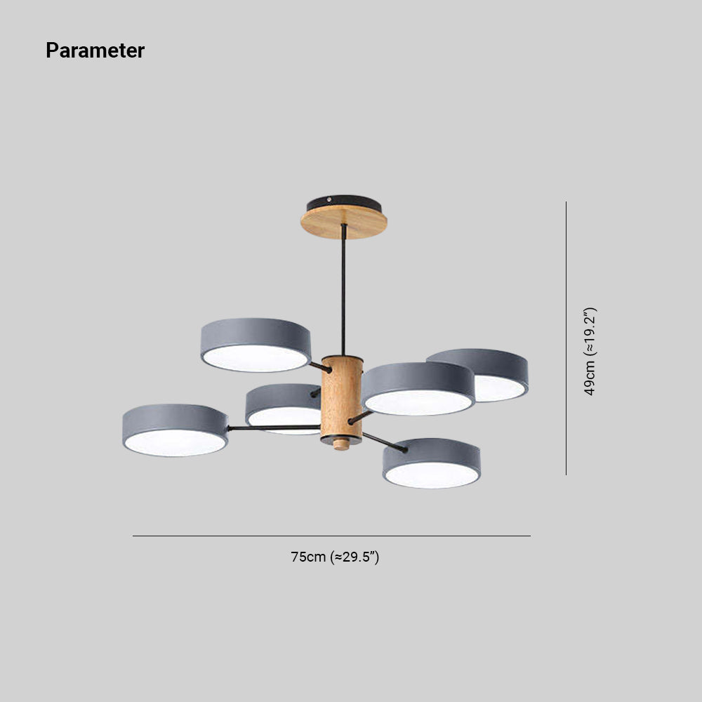 Arisha Moderno Metallo/Legno Lampade a Sospensione Soggiorno