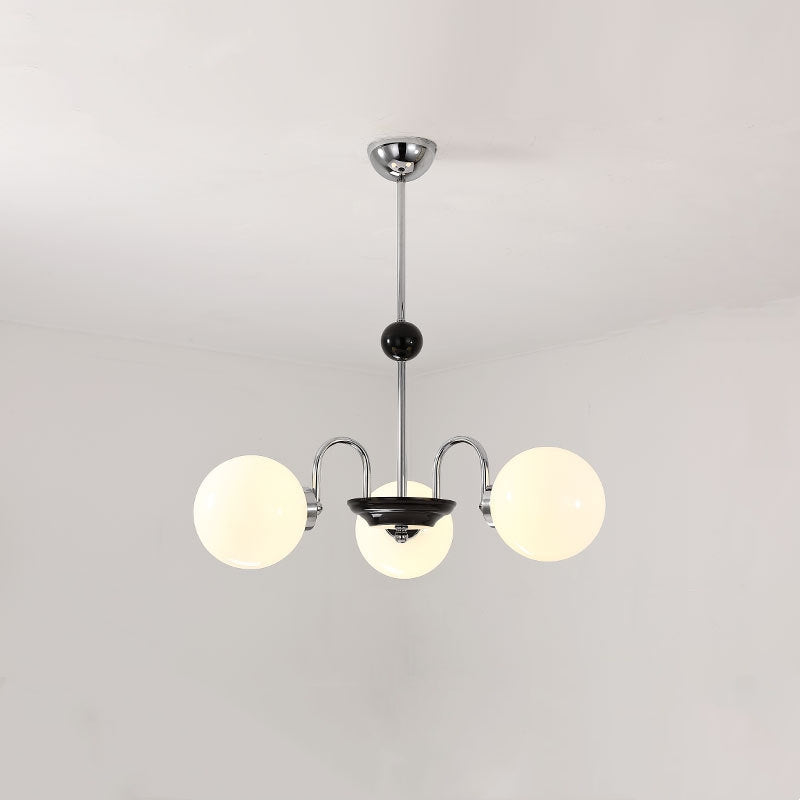 Khloe Moderno LED Lampada a Sospensione Metallo Vetro Bianco Sfera Soggiorno/Camera da Letto