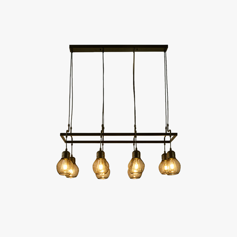 Silva Vintage Multitesta Matello Lux Lampadario Nero Soggiorno/Sala da Pranzo