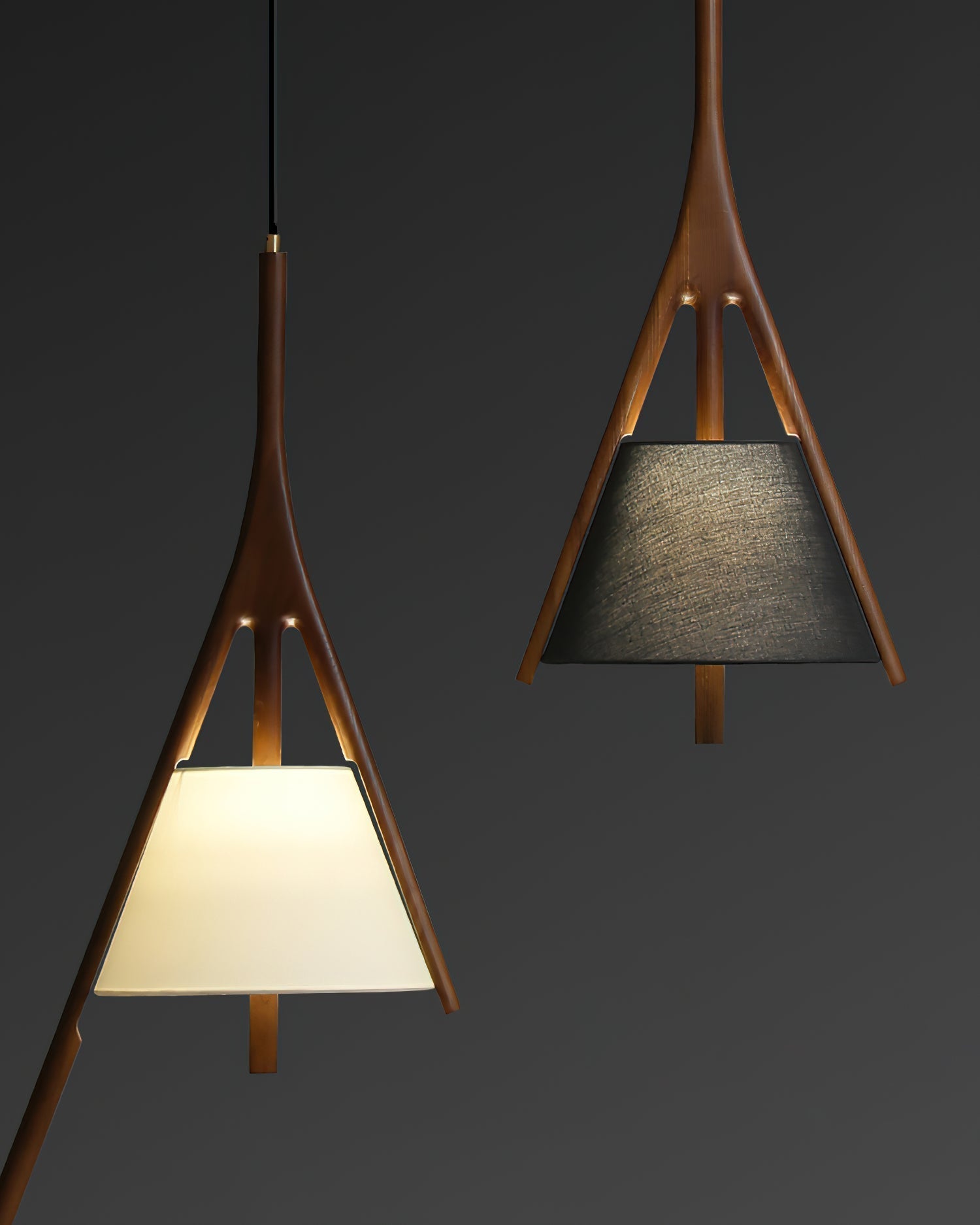 Zovenarae Triangular Wood Pendant Light - Blowlighting