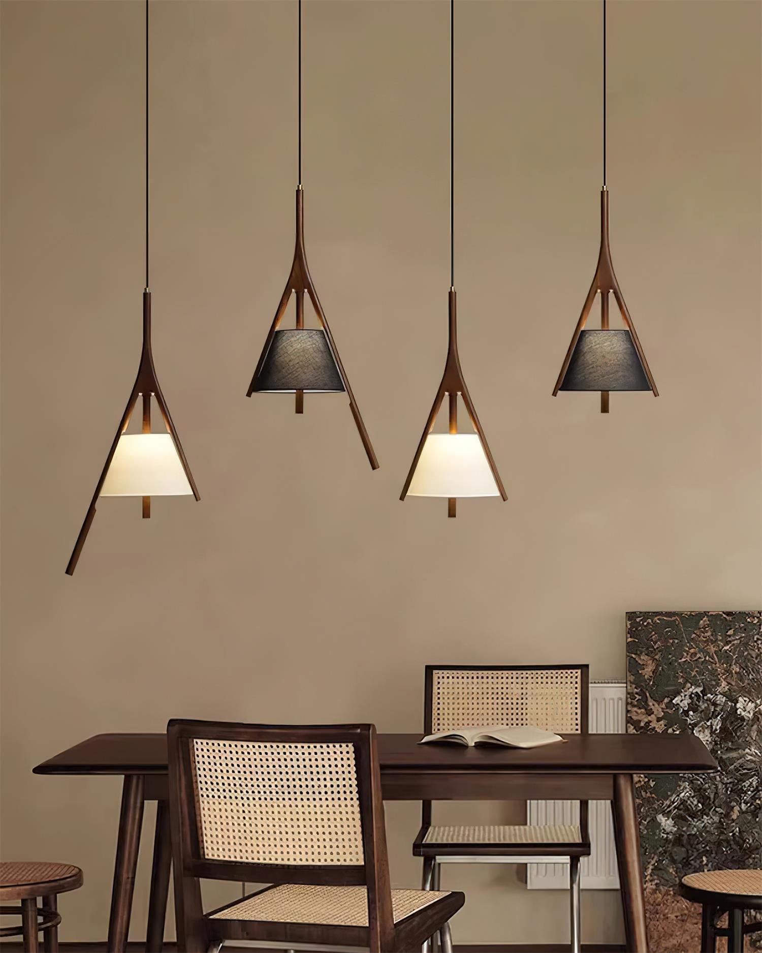 Zovenarae Triangular Wood Pendant Light - Blowlighting