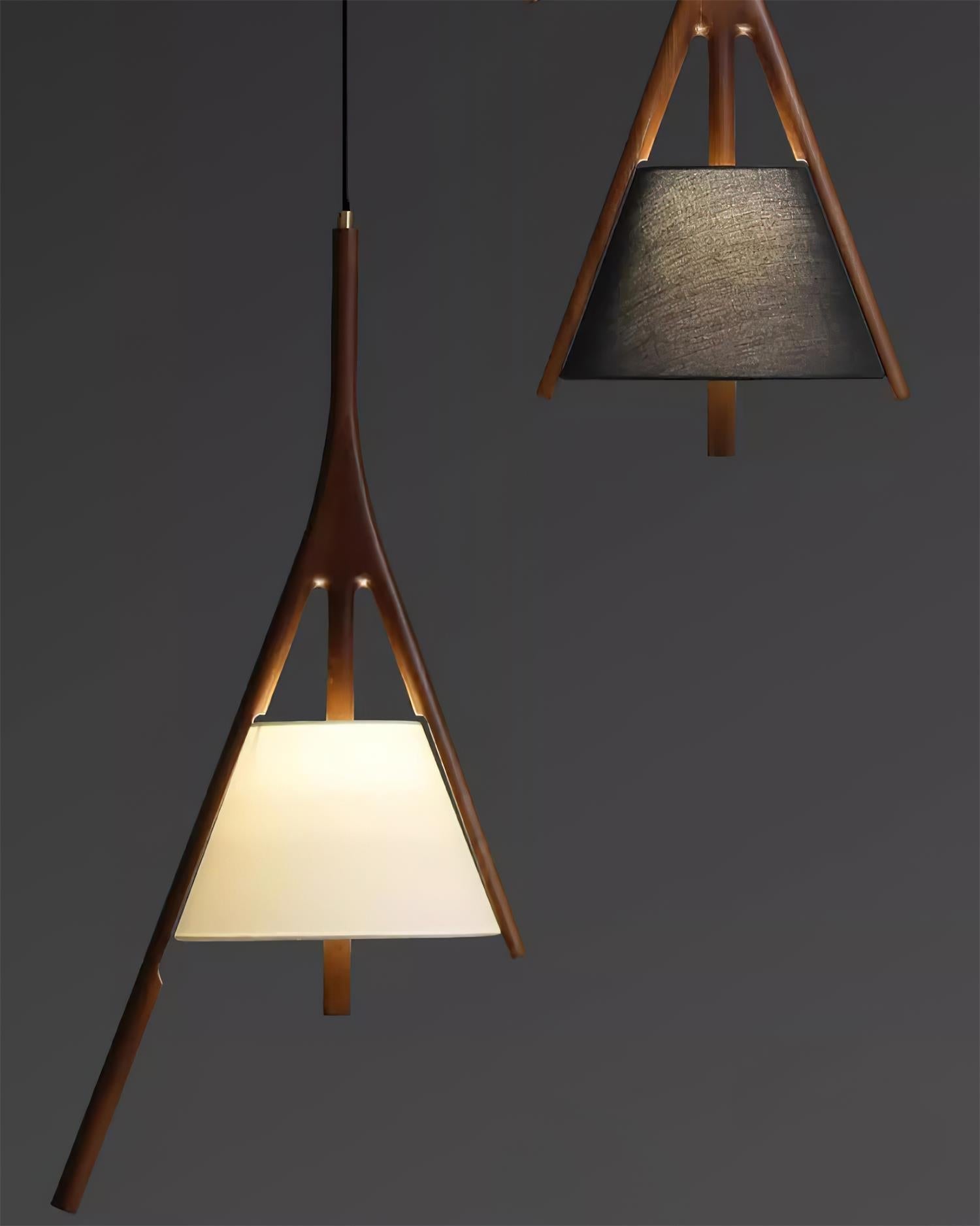 Zovenarae Triangular Wood Pendant Light - Blowlighting