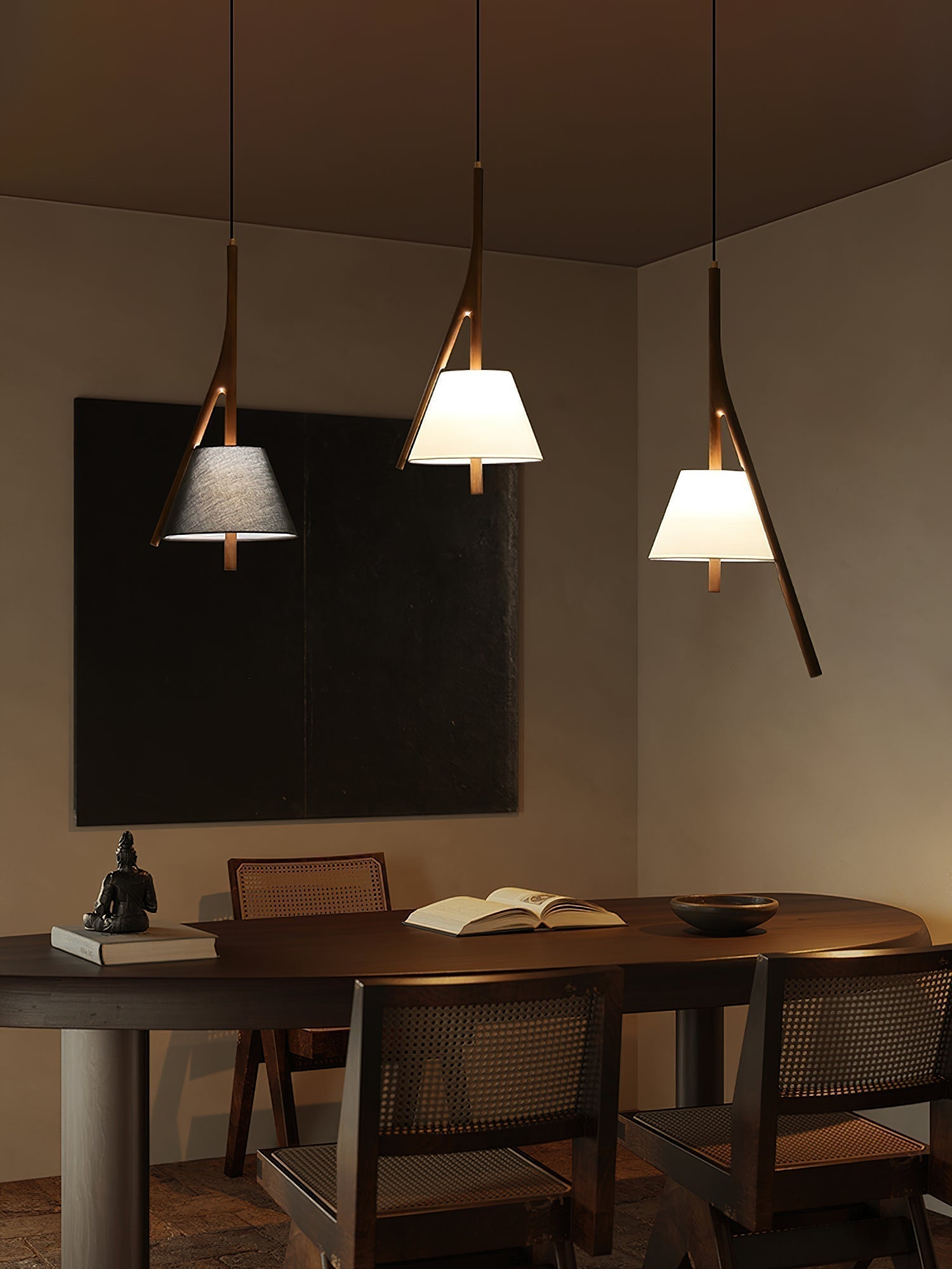 Zovenarae Triangular Wood Pendant Light - Blowlighting